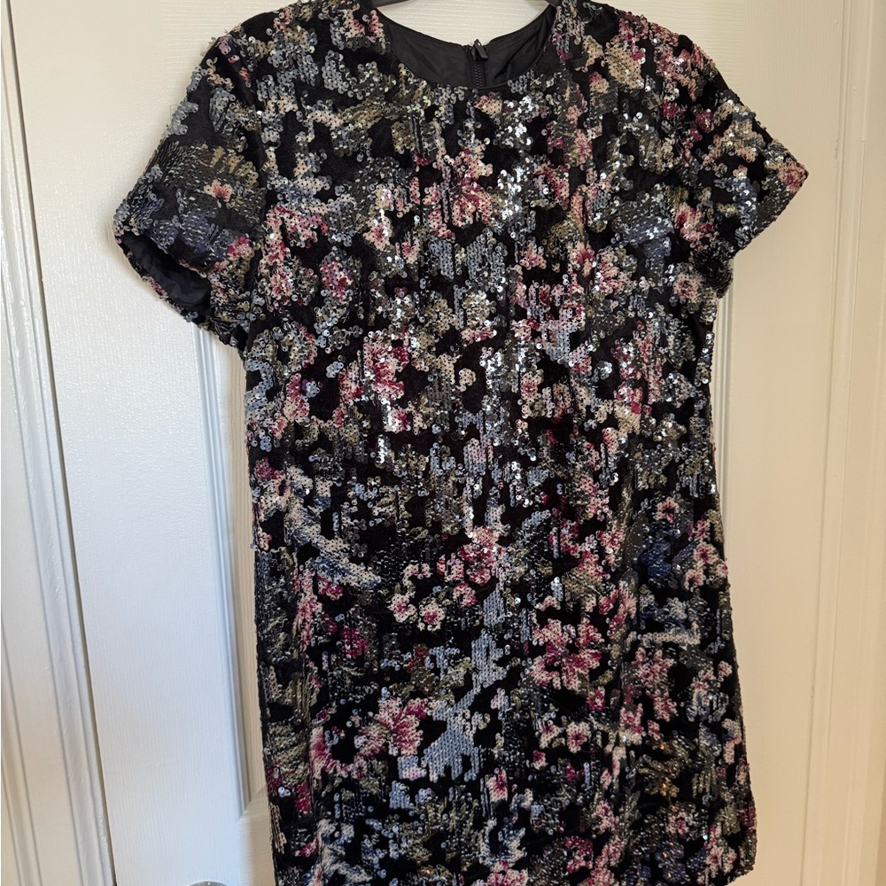 Cue Black and Pink Sequin Dress